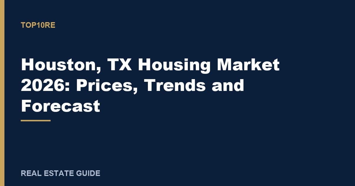 Houston, TX Housing Market 2026: Prices, Trends and Forecast